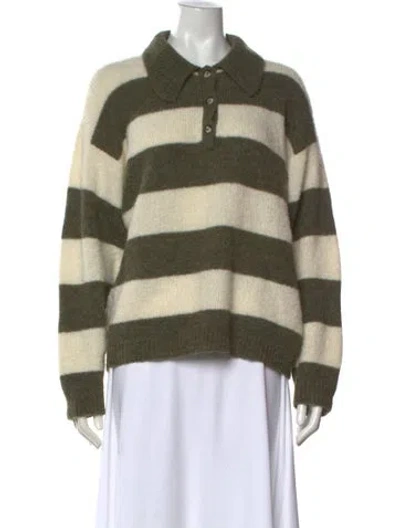 Pre-owned Xirena Striped Sweater In Green
