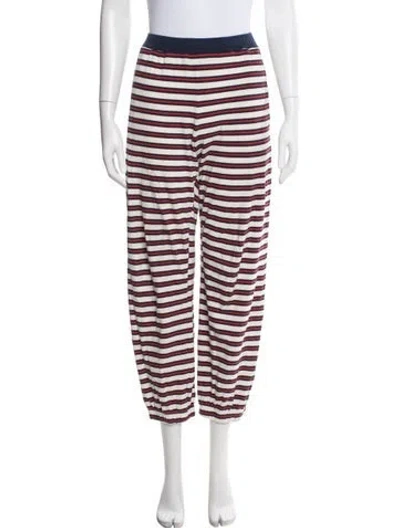 Pre-owned Xirena Striped Sweatpants In White