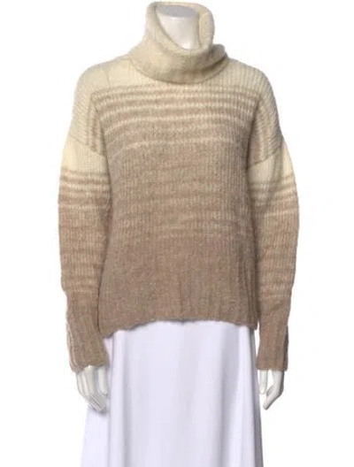 Pre-owned Xirena Striped Turtleneck Sweater In Neutral