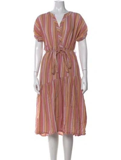 Pre-owned Xirena Striped V-neck Blouse In Multi