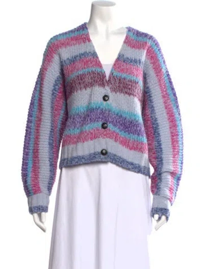 Pre-owned Xirena Striped V-neck Sweater In Blue