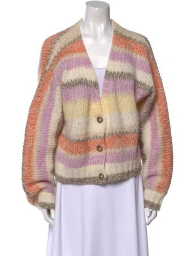 Pre-owned Xirena Striped V-neck Sweater In Multi