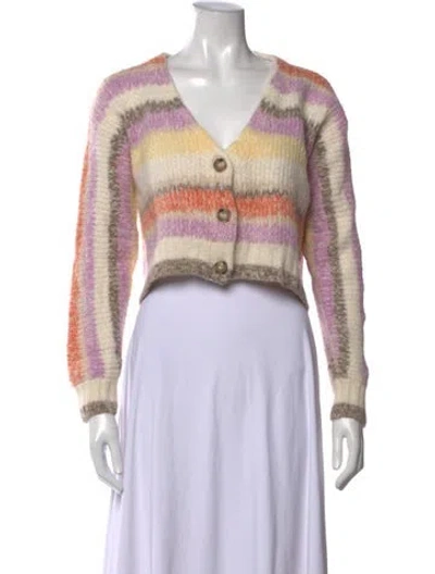 Pre-owned Xirena Striped V-neck Sweater In Multicolor