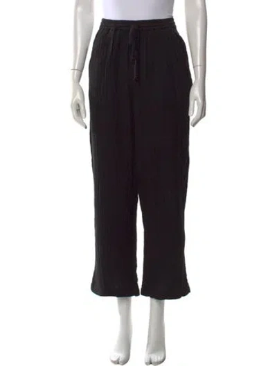 Pre-owned Xirena Striped Wide Leg Pants In Black