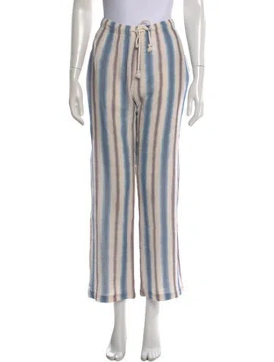 Pre-owned Xirena Striped Wide Leg Pants In Blue