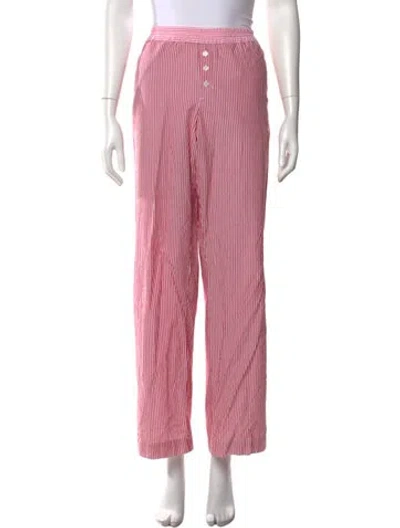 Pre-owned Xirena Striped Wide Leg Pants In Pink