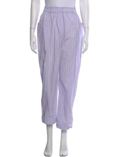 Pre-owned Xirena Striped Wide Leg Pants In Purple