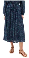 Xirena Tara Skirt Navy Green In Navy Green