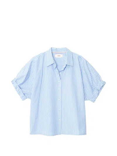 Xirena Teddy Striped Shirt In Blue