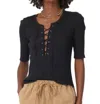 Xirena Terra Tee Top In Black In Black