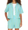 Xirena Thea Button Front Shirt In Sea Breeze In Blue