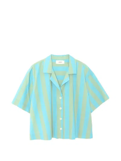 Xirena Thea Striped Cotton Shirt In Blue