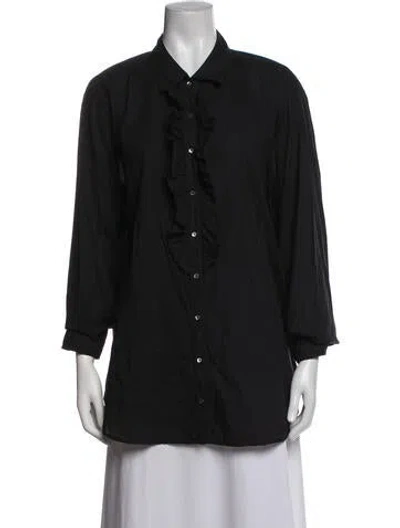 Pre-owned Xirena Three-quarter Sleeve Blouse In Blue