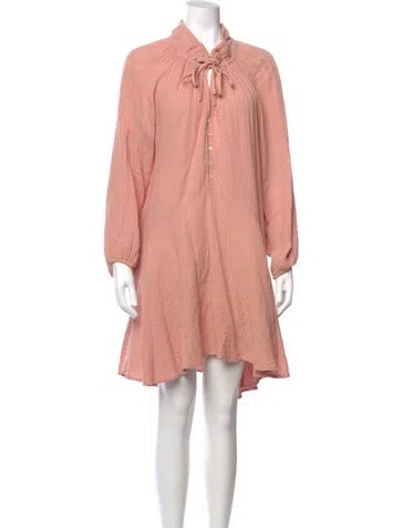 Pre-owned Xirena Tie Neck Knee-length Dress In Pink