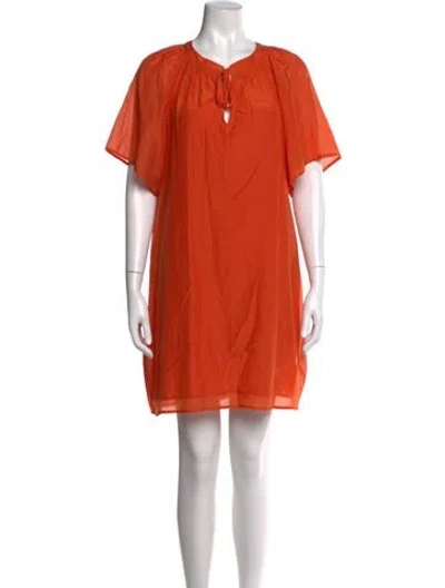 Pre-owned Xirena Tie Neck Mini Dress W/ Tags In Orange