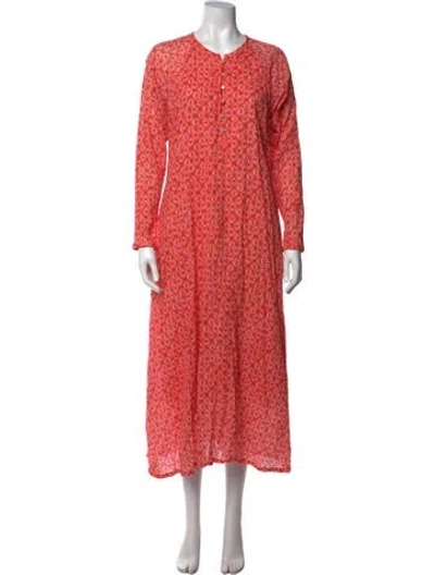 Pre-owned Xirena Tie-dye Print Long Dress In Orange