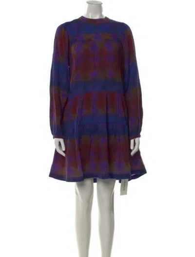Pre-owned Xirena Tie-dye Print Mini Dress W/ Tags In Blue