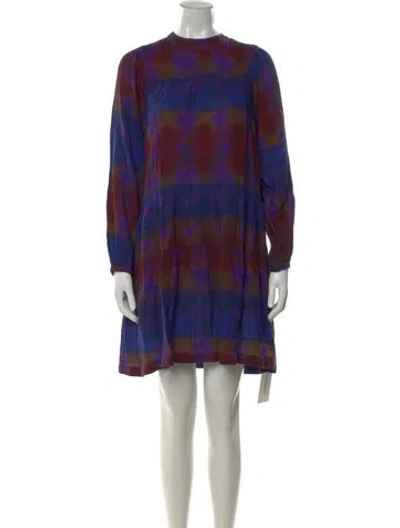 Pre-owned Xirena Tie-dye Print Mini Dress W/ Tags In Blue