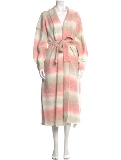 Pre-owned Xirena Tie-dye Print Open Front Sweater In Pink