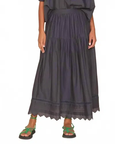 Xirena Tilda Midi Skirt In Obsidian In Black