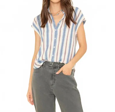 Xirena Tillie Button Down Shirt In Blue Ridge In White