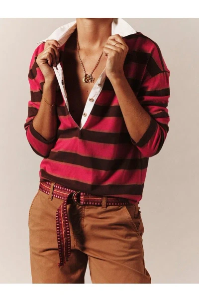 Xirena Troy Top In Chocolate Cherry In Red/brown
