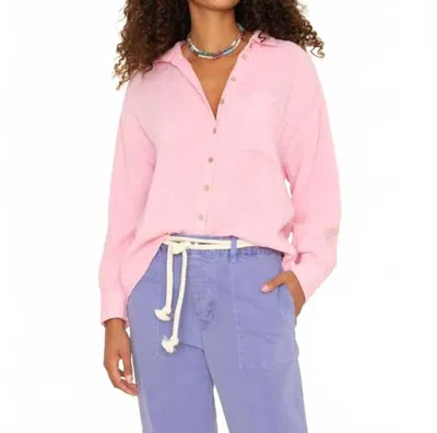Xirena Tyler Button Down Shirt In Rose Mallow In Multi
