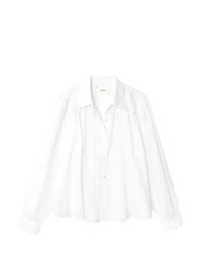 Xirena Viviana Lace-trim Shirt In White