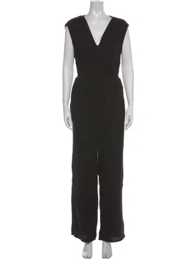 Pre-owned Xirena V-neck Jumpsuit In Black