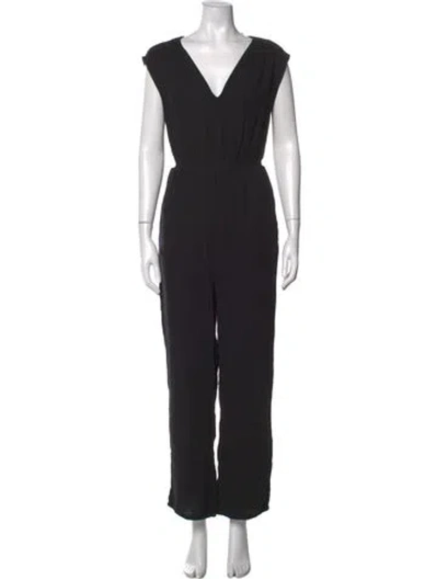 Pre-owned Xirena V-neck Jumpsuit In Black