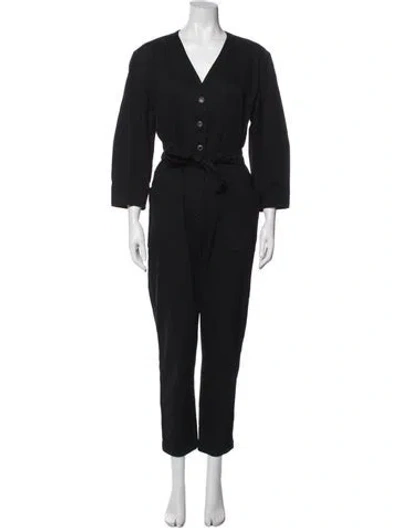 Pre-owned Xirena V-neck Jumpsuit In Black
