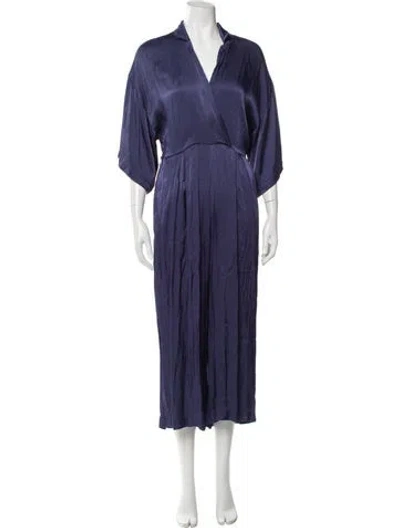 Pre-owned Xirena V-neck Jumpsuit In Blue