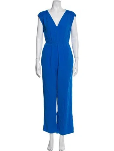 Pre-owned Xirena V-neck Jumpsuit In Blue