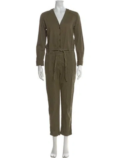 Pre-owned Xirena V-neck Jumpsuit In Green