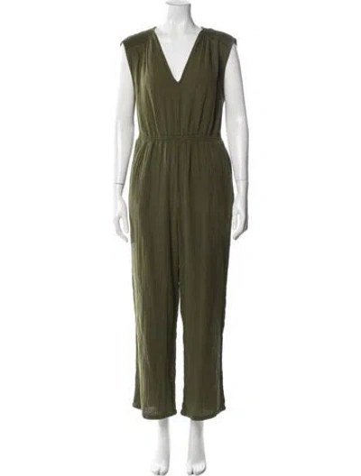 Pre-owned Xirena V-neck Jumpsuit In Green