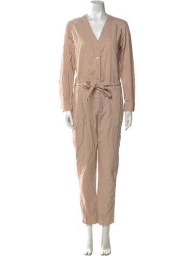 Pre-owned Xirena V-neck Jumpsuit In Neutral