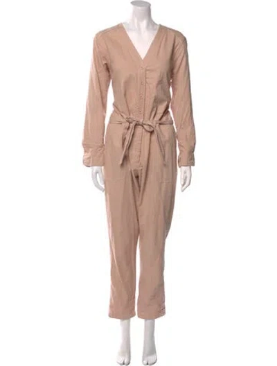 Pre-owned Xirena V-neck Jumpsuit In Pink