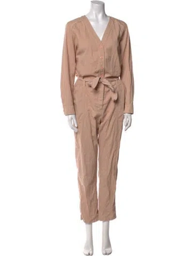 Pre-owned Xirena V-neck Jumpsuit In Pink