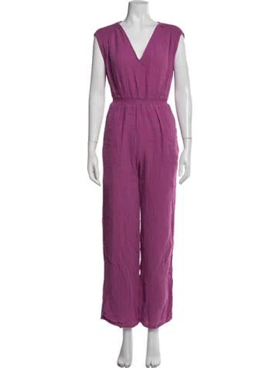 Pre-owned Xirena V-neck Jumpsuit In Purple
