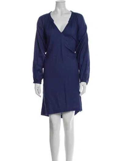 Pre-owned Xirena V-neck Knee-length Dress In Blue