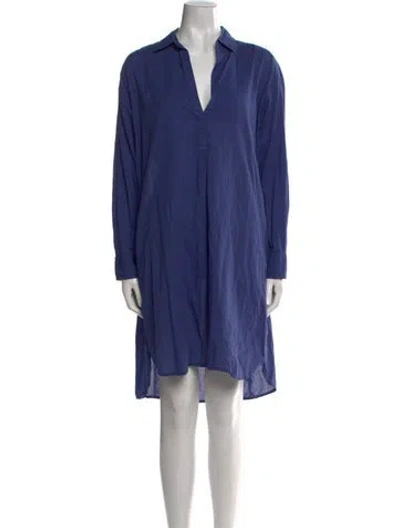 Pre-owned Xirena V-neck Knee-length Dress In Blue