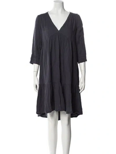 Pre-owned Xirena V-neck Knee-length Dress In Blue