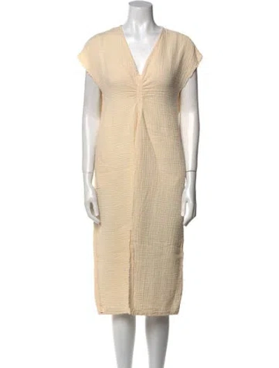 Pre-owned Xirena V-neck Knee-length Dress In Neutral