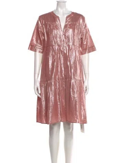 Pre-owned Xirena V-neck Knee-length Dress In Pink