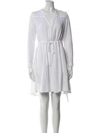 Pre-owned Xirena V-neck Knee-length Dress In White