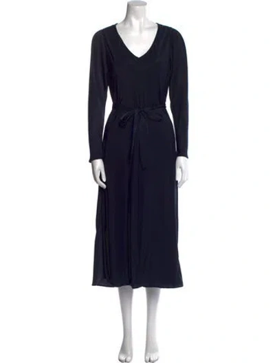 Pre-owned Xirena V-neck Long Dress In Blue