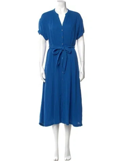 Pre-owned Xirena V-neck Long Dress In Blue
