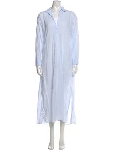Pre-owned Xirena V-neck Long Dress In Blue