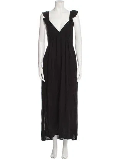 Pre-owned Xirena V-neck Long Dress In Blue