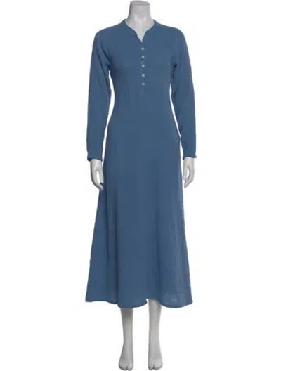 Pre-owned Xirena V-neck Long Dress In Blue